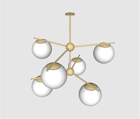 Sphere And Stem Ceiling Light Sketchup Hub