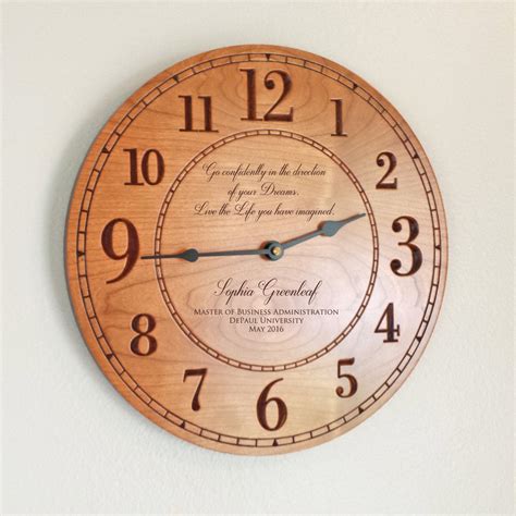 Personalized Graduation Wood Wall Clock By Lifetimecreations