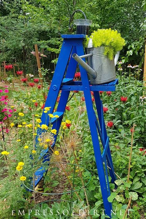 12 Creative And Rustic Garden Art Ladder Ideas Unique Garden Art