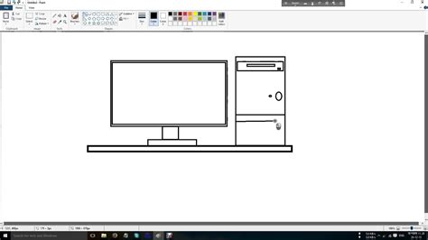 How To Draw Computer On Paint Youtube