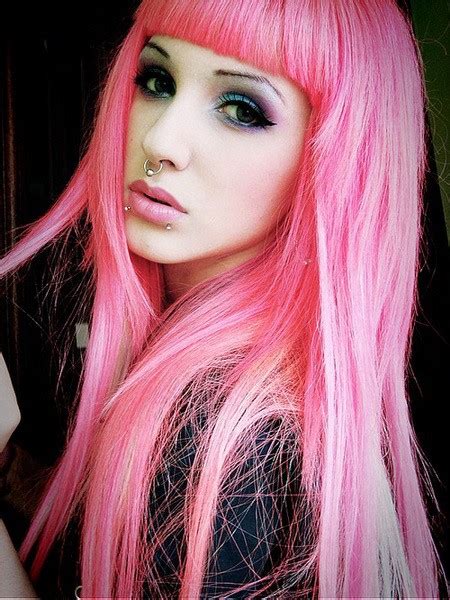 Directions Carnation Pink Hair Colar And Cut Style