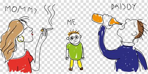 Child Drug Addiction Substance Abuse Parent Alcoholism Cartoon