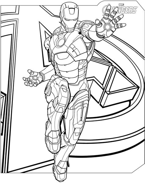 Iron Man Avengers Coloring Page Free Printable Coloring Pages For Kids