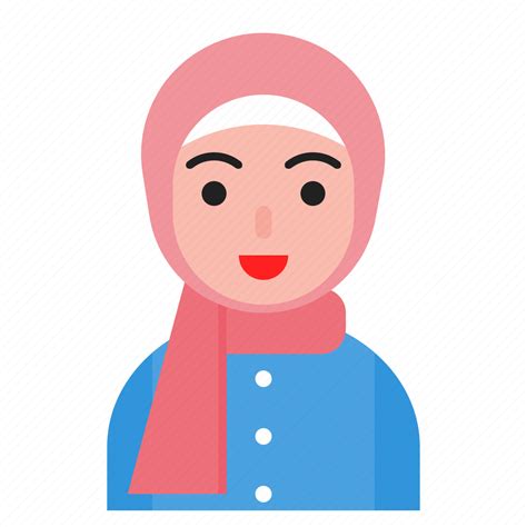 arab avatar female hijab muslim woman icon download on iconfinder