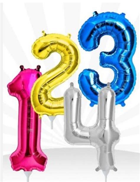 Number Shape Foil Helium Inflated Balloons London Helium Balloons