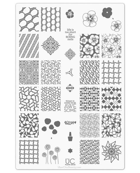 Collection 20 Uber Chic Stamping Plates Stamping Plates Nail Art