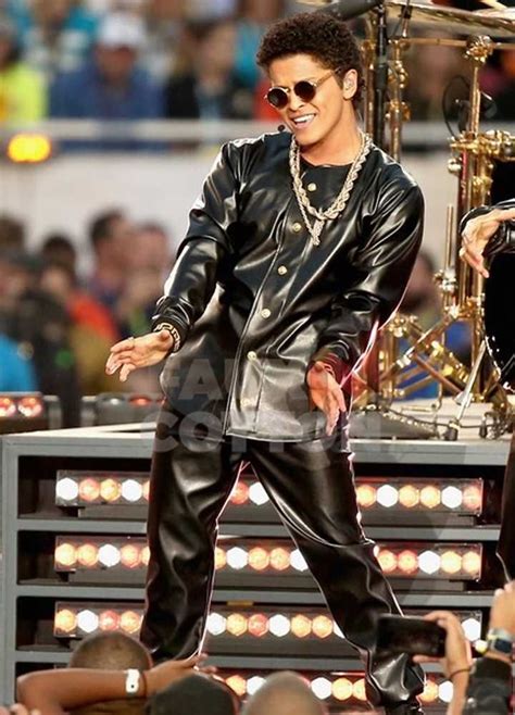 Bruno Mars Leather Shirt And Pant Peter Gene Hernandez Costume