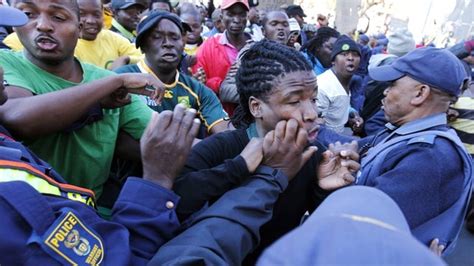 South Africa Violence Erupts Ahead Of Malema Hearing Bbc News