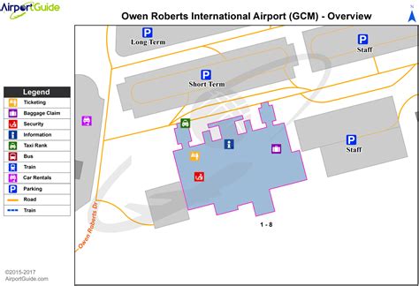 Grand Cayman Owen Roberts International Gcm Airport Terminal Maps