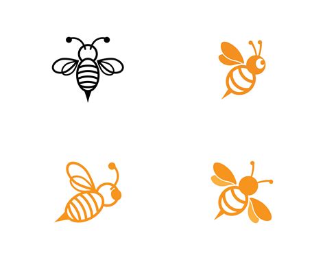 Honeybee Logo Icon Set 1236799 Vector Art At Vecteezy