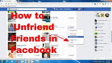 How To Unfriend Friends In Facebook Fast In Pcphones Youtube