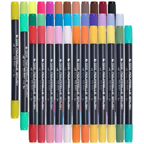 2436 Colors Dual Tip Brush Pen Art Marker Set Drawing Markers Dual