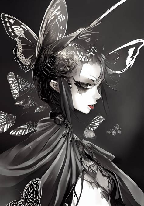 Portrait Of An Anthropomorphic Butterfly With Inse By Haboryum On