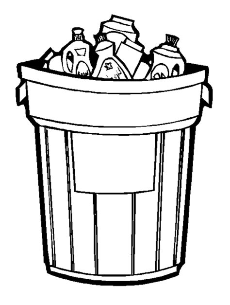 Trash Can Coloring Pages Coloring Home