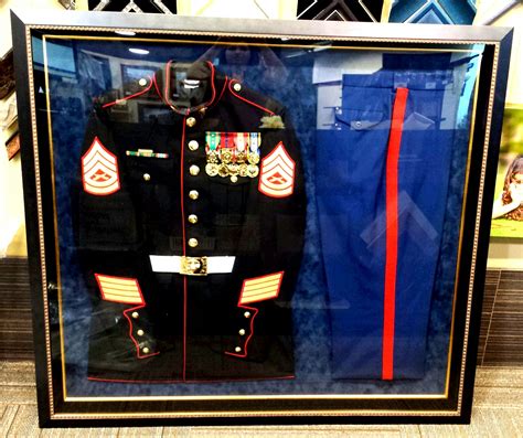 With Pictures Plus Help This Marines Uniform Was Custom Framed By