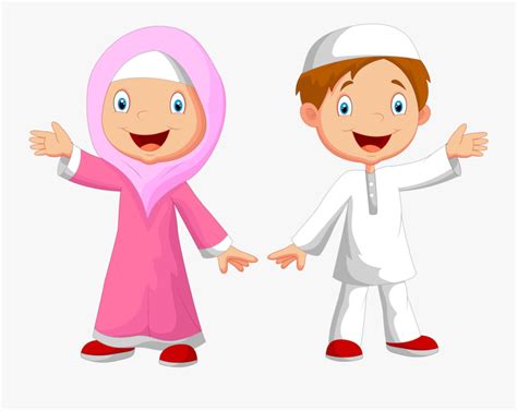 Muslim Kids Vector Png Muslim Kid Cartoon Free Transparent Clipart