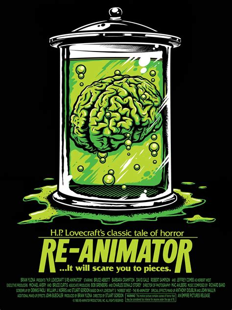 ReAnimator Poster COLOR Re Animator Horror Movie Art Horror Art