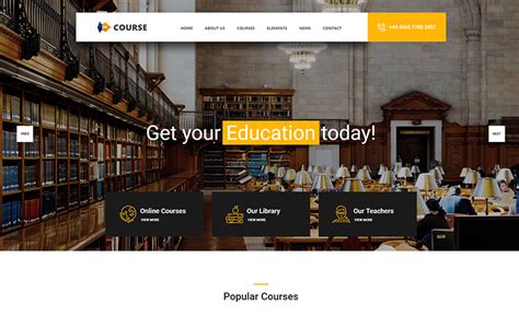 Course Multi Page Free Html5 Education Template