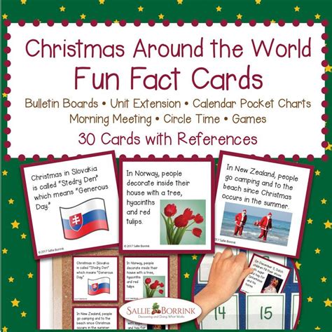 Christmas Around The World Fun Fact Cards Sallie Borrink Fun Facts