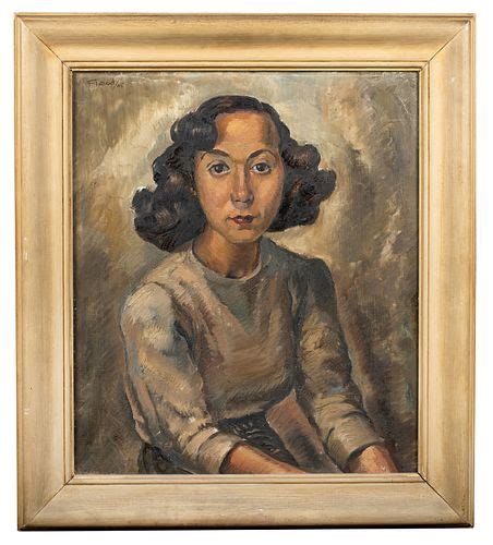 Mary Emma Flood 1900 1987 Portrait Of A Young Woman 1945 Sold At