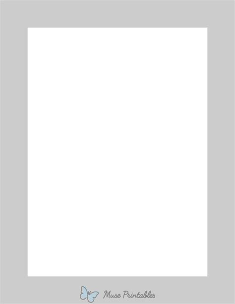 Printable Light Gray Solid Page Border