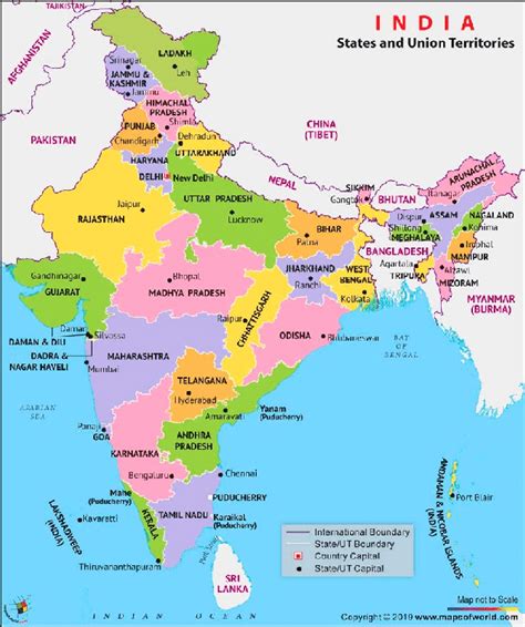 Map Of Indias State And Union Territories Download Scientific