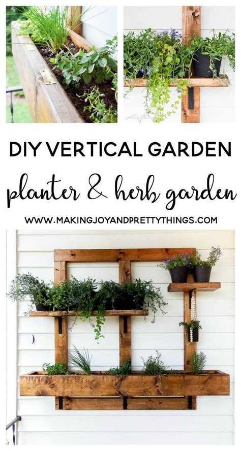 Diy Vertical Herb Garden And Planter 2x4 Challenge Vertical Garden