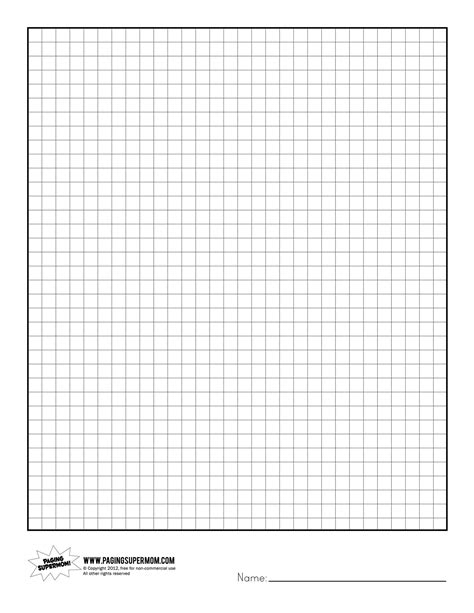 Printable Grid Paper 1 Inch Printable World Holiday