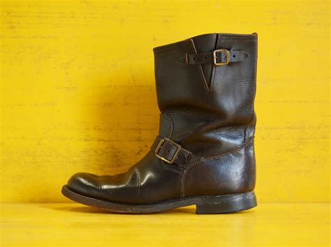 Vintage Engineer Boots Echoes Kumamoto