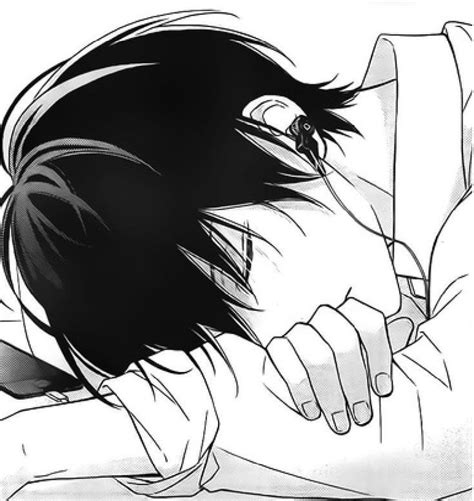 Sad Anime Boy Black Hair Otaku Wallpaper