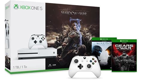 Buy Xbox One S 1tb Shadow Of War 2 Players Bundle 2 Games Only £