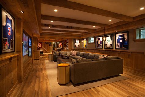 Perfect for the man who'd rather spend his days in a duck blind than a man cave, this basement retreat is dedicated to the hunt. Basement Man Cave - Transitional - basement - Garrison ...