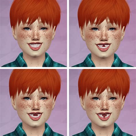 3d Realistic Teeth Child Version Sims 4 Children Sims