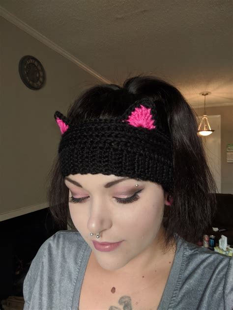 Cat Ear Headband Crochet Kitty Ears Ear Warmer Cat Ears Etsy
