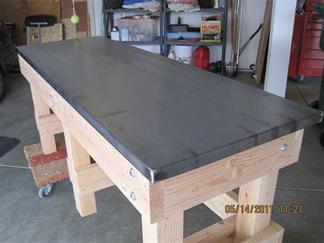 Every time a garage was poured on top of a plywood surface they put down a 30lb. Work bench top ideas - The Garage Journal Board | Garage ...