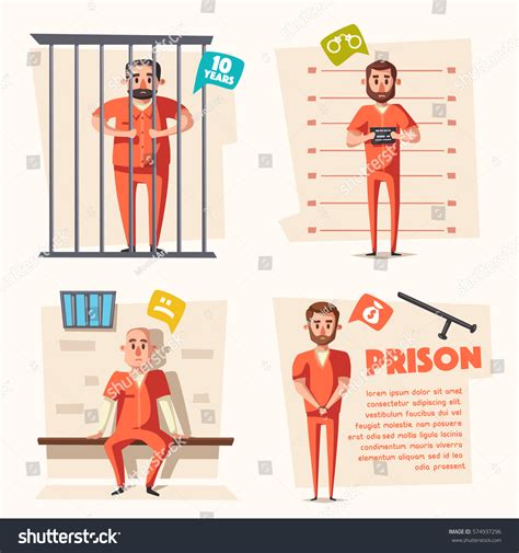 Handcuffed Black Male Prisoner Cartoon Vector Clipart Friendlystock