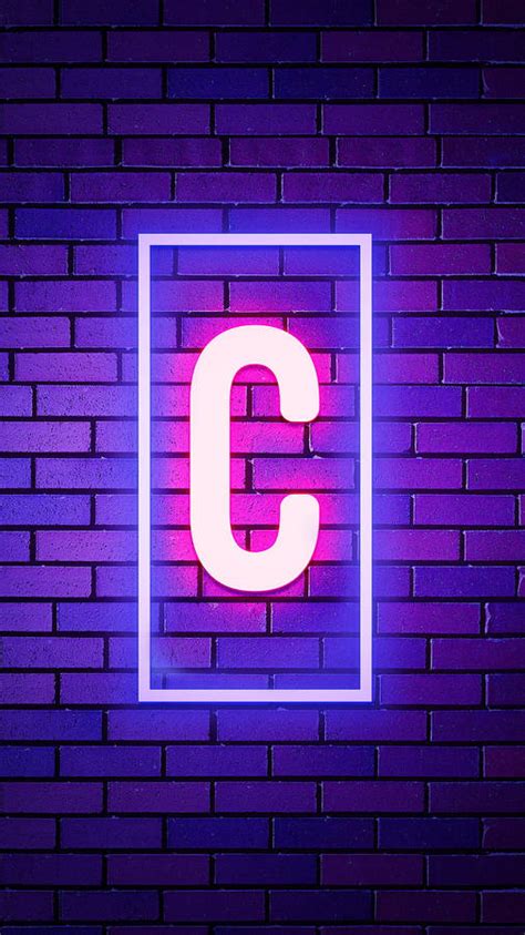 Download Free Letter C Neon Light Wallpaper