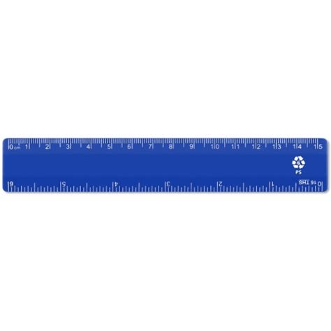 6 Inch Blue Recycled Plastic Ruler The Ruler Company