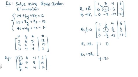 Metodo Di Eliminazione Di Gauss - Gauss-Jordan Elimination Part 3.mp4 - YouTube