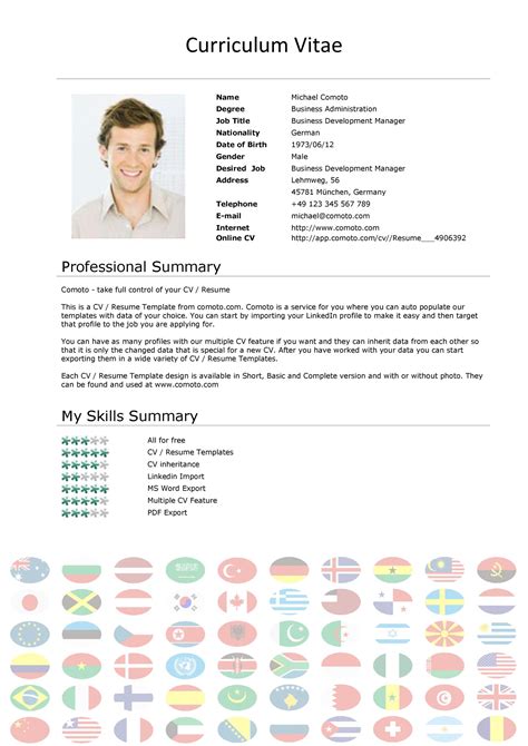 Cv examples see perfect cv samples that get jobs. 48 Great Curriculum Vitae Templates & Examples - Template Lab