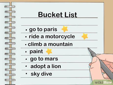 How To Make Your Bucket List With Pictures WikiHow