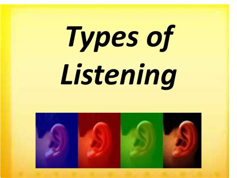 Types Of Listening