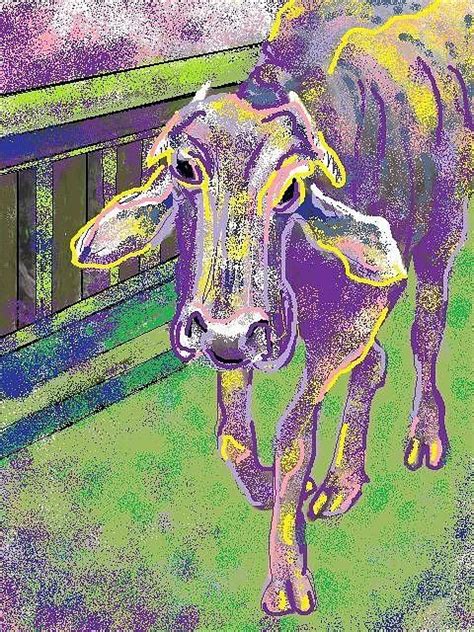 Indian Cow Digital Art Cow By Cherie Sexsmith Farm Art Country
