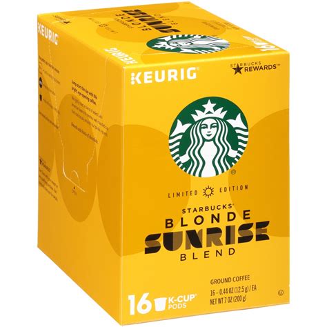 Starbucks Sunrise Blonde Light Roast Coffee Keurig K Cup Pods 16 Ct