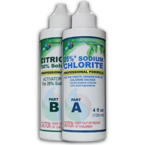 Sodium Chlorite Solution 28 Wcitric Acid Activator Creates Chlorine