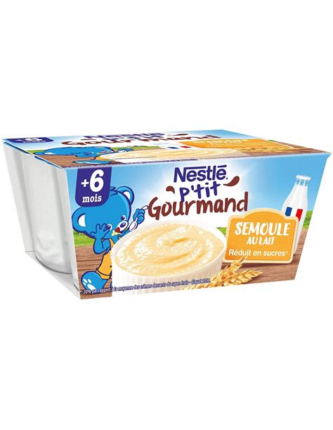 Nestle P Tit Gourmand Dessert Lact Semoule Au Lait D S Mois