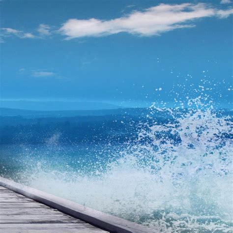 Sunny Shore Wave Splash Ipad Air Wallpapers Free Download