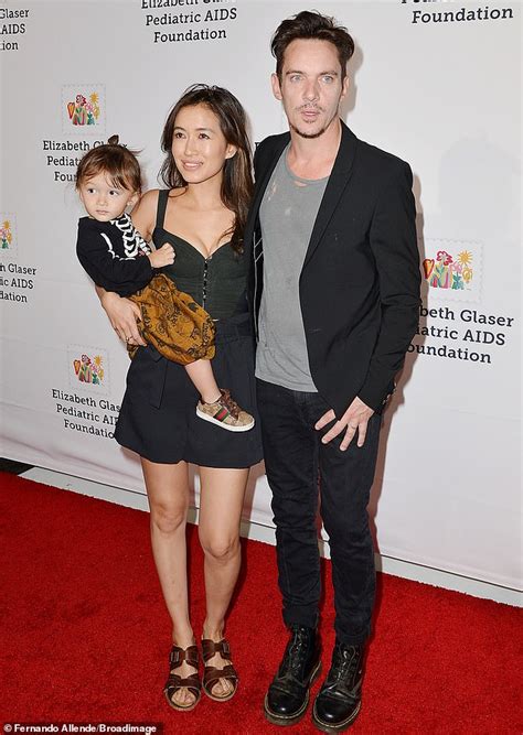 Jonathan Rhys Meyers Cosies Up To Wife Mara Lane And Son Wolf Daily