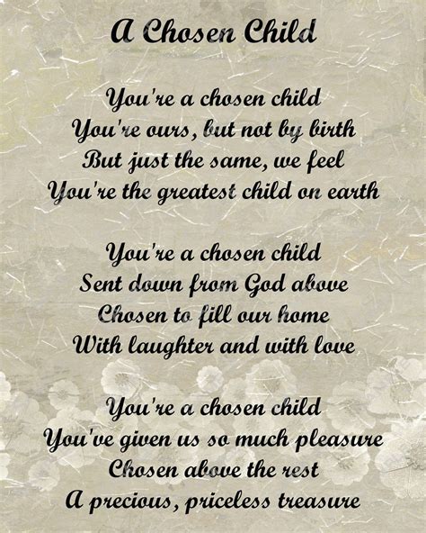 Adoption Poem For Adopted Child 8 X 10 Print Adoption Poems Adoption