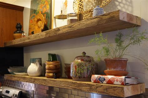 floating shelves  kitchen eclectic kitchen
